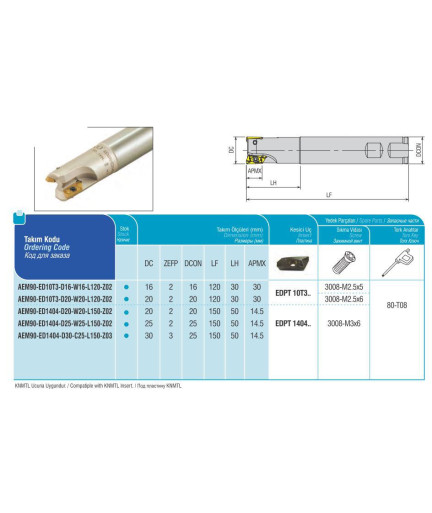 AEM90-ED1404-D20-W20-L150-Z02 концевая фреза AKKO AEM90-ED1404-D20-W20-L150-Z02 концевая фреза AKKO