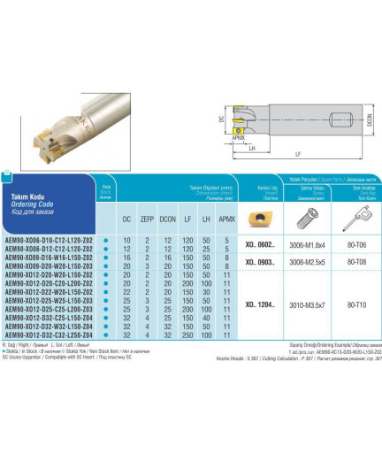 AEM90-XO12-D20-C20-L200-Z02 концевая фреза AKKO AEM90-XO12-D20-C20-L200-Z02 концевая фреза AKKO