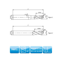 Фреза твердосплавная B2LR0100BLG LU40