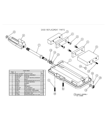 KURT D100-SD Scratch/Dent Manual Vise, 10″ w/ 9.75″ opening KURT D100-SD Scratch/Dent Manual Vise, 10″ w/ 9.75″ opening